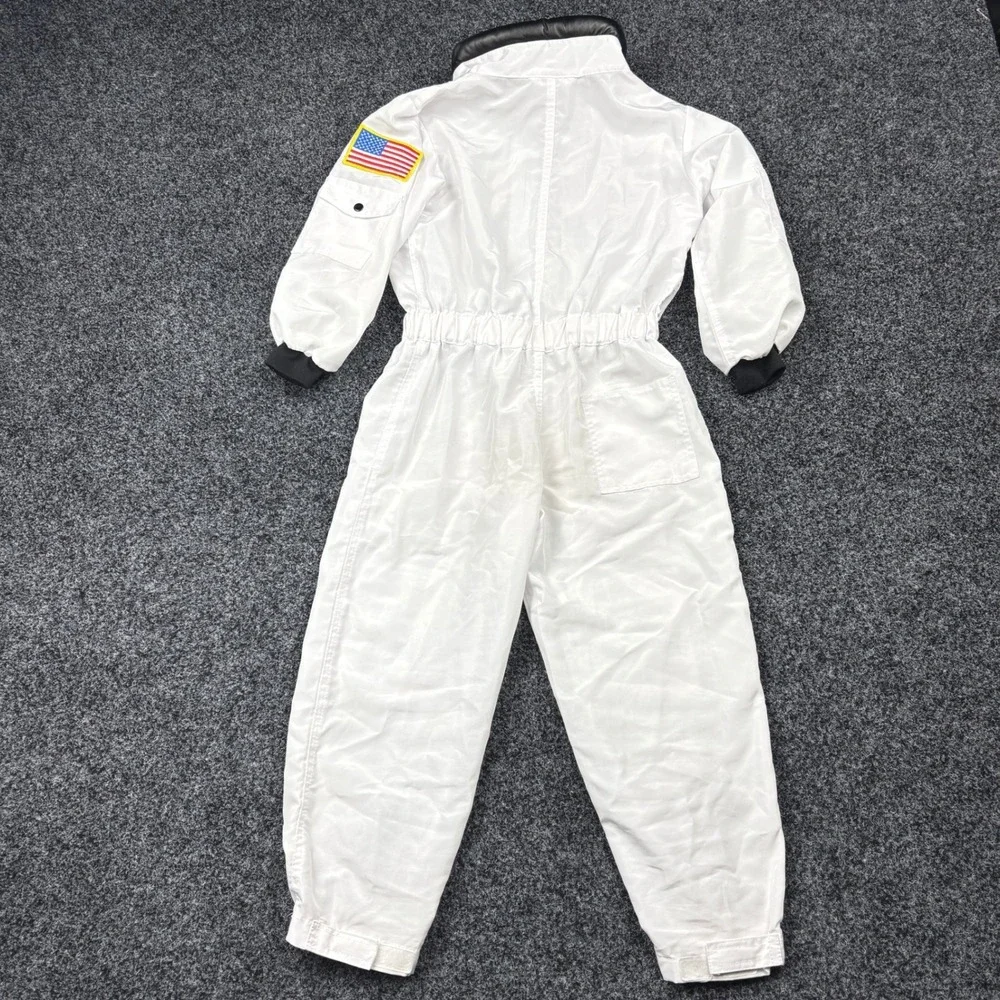 Aeromax Get Real Gear Kids Size 6-8 White NASA Jr Astronaut Flight Suit Costume